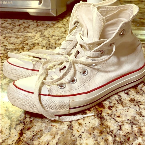 converse high tops white size 6